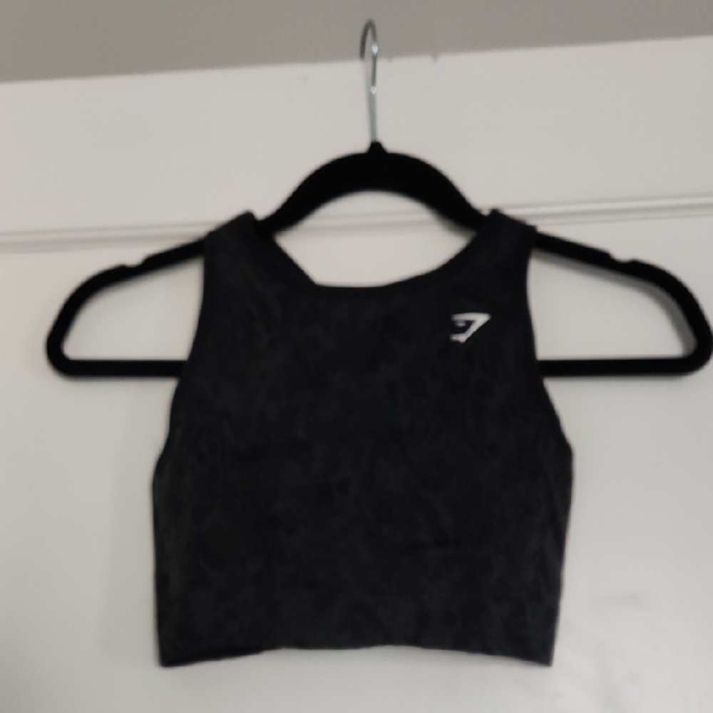 Gymshark Animal Camo Black High Neck Sports Bra